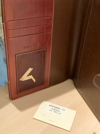 Copri agenda vintage pelle Pieffe