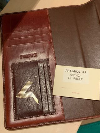 Copri agenda vintage pelle Pieffe