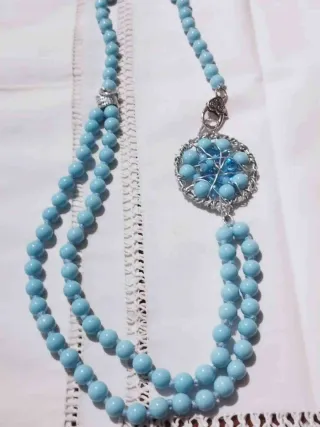 Bigiotteria artigianale blu e argento