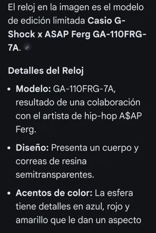 Reloj G-Shock X Asap Transparente GA-110