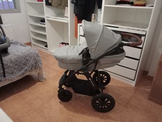 Carrito de bebé 3 piezas gris