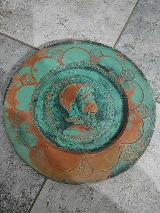 Plato Cerámica Decorativo Antiguo