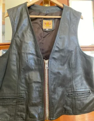 Chaleco Hard Rock Cafe Mexico Cuero Marrón