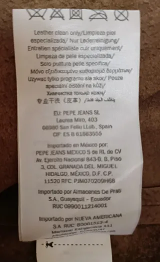 Chaleco Pepe Jeans Piel Talla M