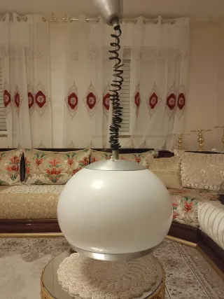 Lampadario saliscendi Rolly verde 1973