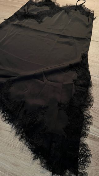 Top lencero estilo Zara encaje negro Talla S