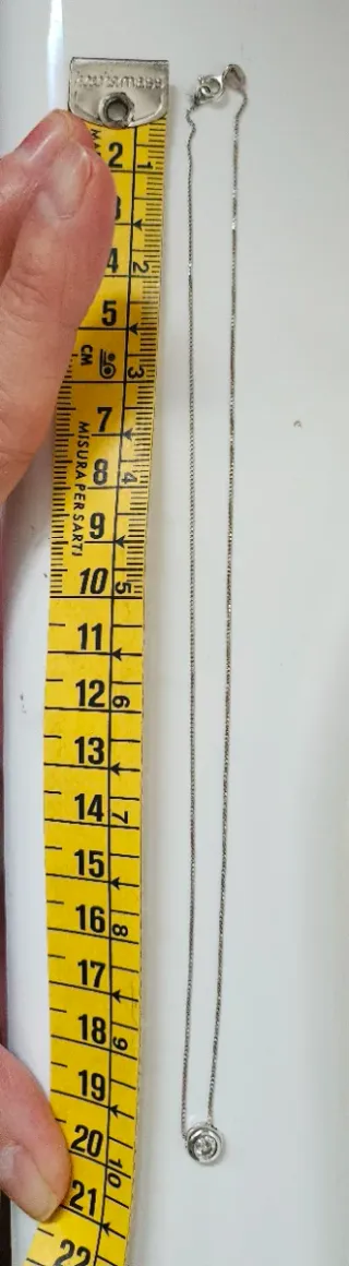 Colgante oro blanco y brillante