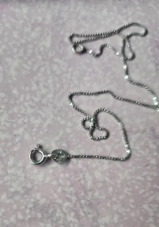 Colgante oro blanco y brillante