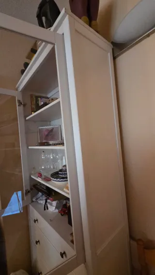 Vitrina Ikea Hemnes Cristal Madera Blanca