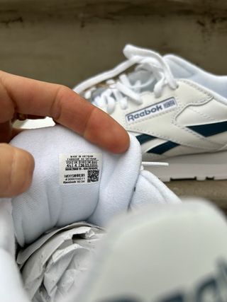 Reebok Classic Unisex Blancas y azul - talla 36