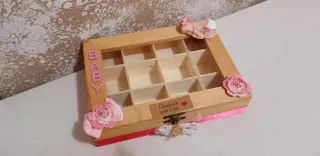 Portagioie bimba legno con decorazioni