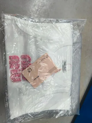 Camiseta Miu Miu Talla Única Blanca