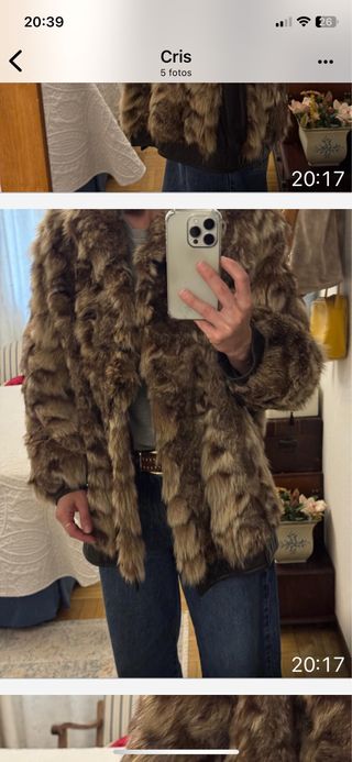 Chaquetón de pelo sintético