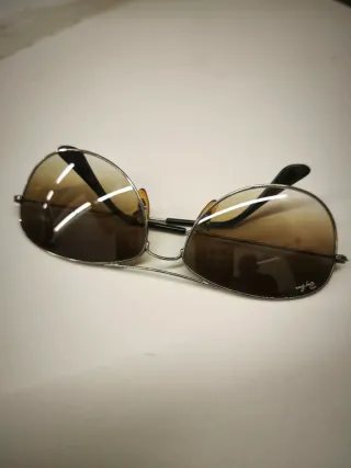 Gafas de sol Ray-Ban Aviator Marrón/Plata
