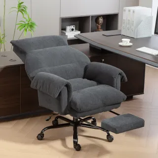 Silla de Oficina Reclinable con Reposapiés