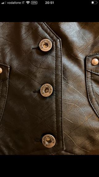 Gilet Brums similpelle nero vintage