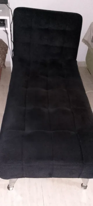 Butaca de terciopelo negra