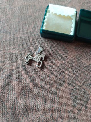 Colgante de plata 925 fíbula caballo ibero