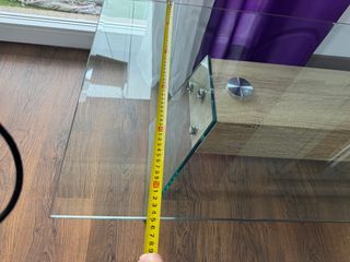 Mesa de centro cristal y madera