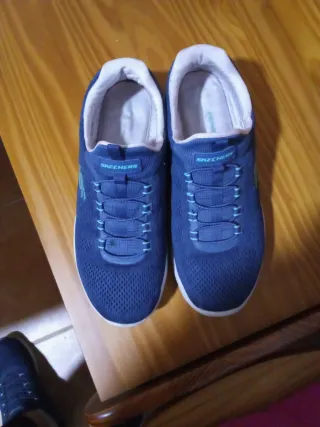 Deportivas Skechers Azul y Blanco