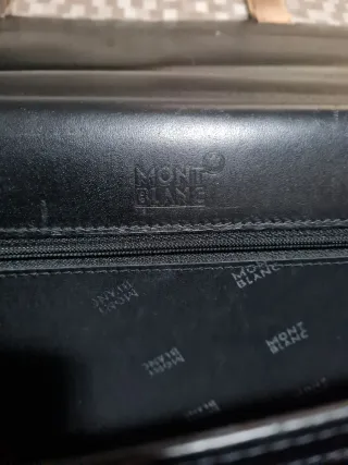 Maletín Montblanc Negro Piel