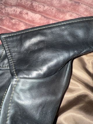 Chaqueta de cuero negra