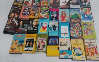 Lote películas VHS cine clásico+Tintín y animación