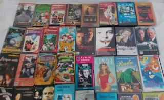 Lote películas VHS cine clásico+Tintín y animación