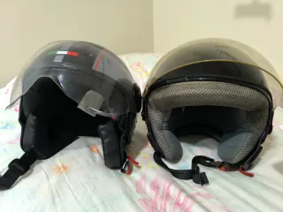2 Cascos Moto Abiertos con Visera
