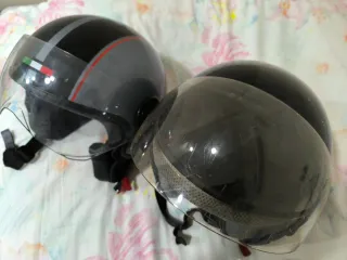 2 Cascos Moto Abiertos con Visera