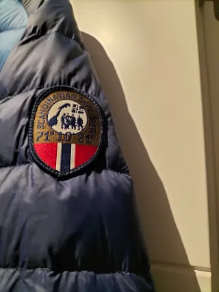 Cazadora acolchada hombre azul