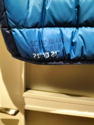 Cazadora acolchada hombre azul