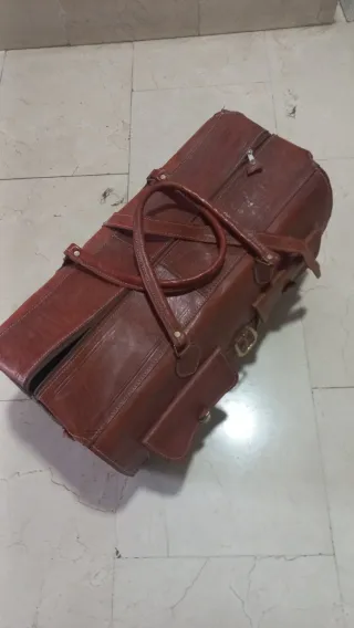 Maleta de cuero vintage