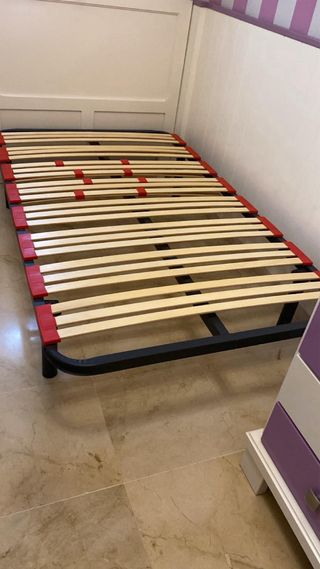 Somier de madera y metal 105x180