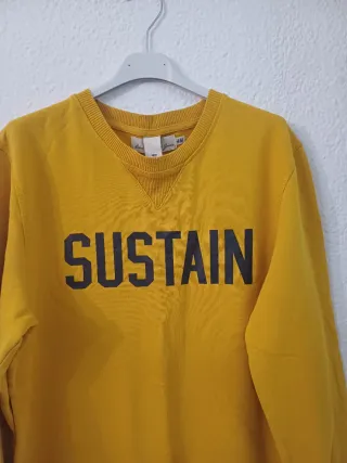 Sudadera mostaza hombre