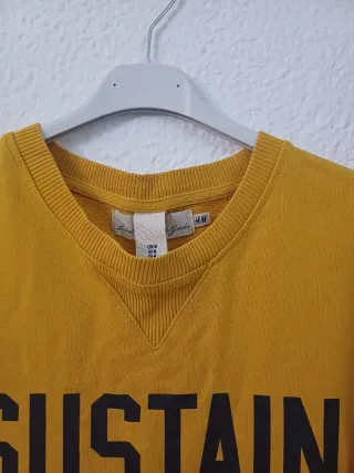 Sudadera mostaza hombre