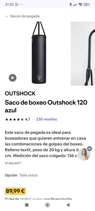 Saco de boxeo Outshock