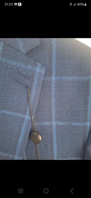 Chaqueta Topman Hombre Azul Cuadros