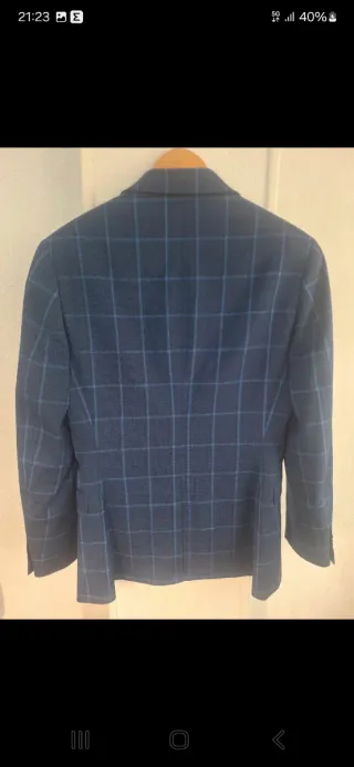 Chaqueta Topman Hombre Azul Cuadros