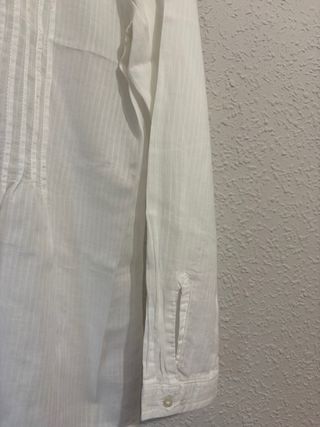 Camisa Blanca Manga Larga, diseño bohemio/elegante