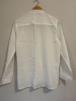 Camisa Blanca Manga Larga, diseño bohemio/elegante