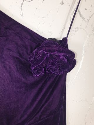 Mono terciopelo asimétrico morado nuevo