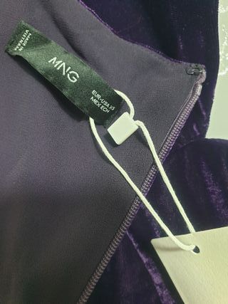 Mono terciopelo asimétrico morado nuevo