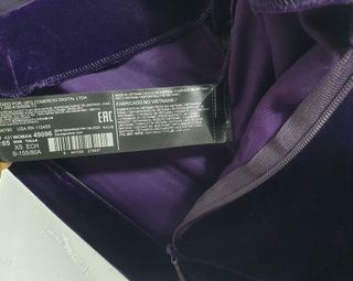 Mono terciopelo asimétrico morado nuevo