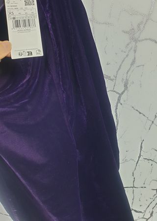 Mono terciopelo asimétrico morado nuevo