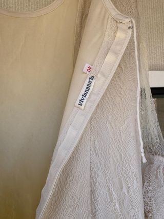 Vestido de Flamenca de encaje y plumeti