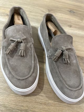 Mocasines de piel con flecos