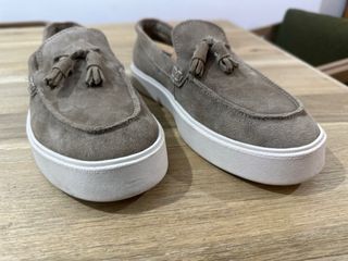 Mocasines de piel con flecos