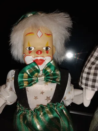 Lote payasos vintage. Uno de los pequeños dañado.