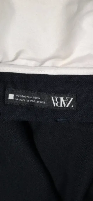 Calças Zara Azul Marinho